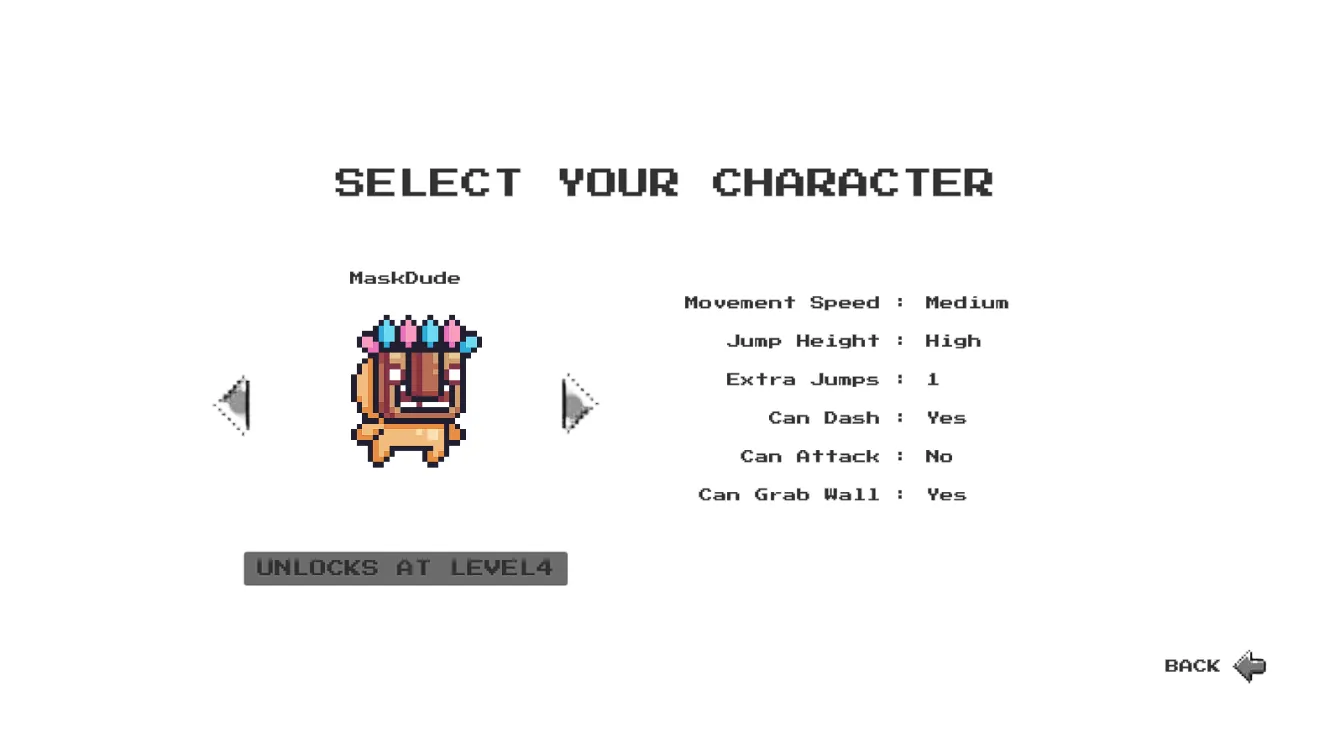 Strider Runner interface, screen 2